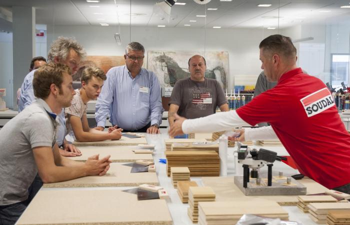 Impression event parquet adhesive in the Soudal Academy