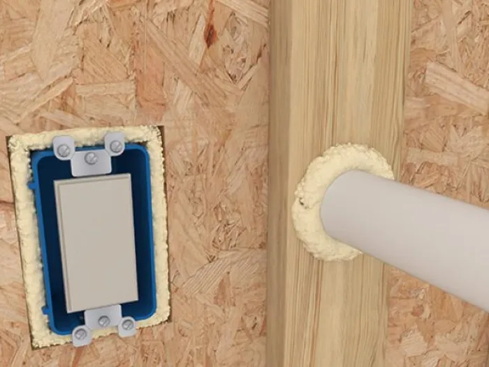 Insulation by filling of gaps